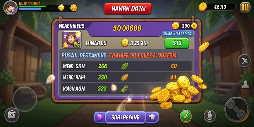 Momen petualangan yang menegangkan dalam permainan.