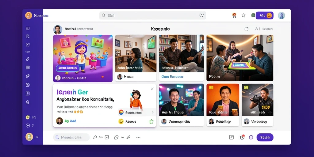 Tampilan permainan yang penuh warna dan dinamis.
