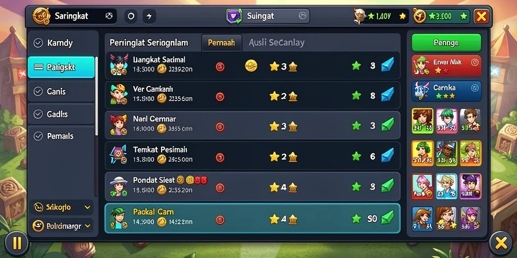 Mode permainan yang kompetitif dan seru.